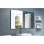 Miroir mural de salle de bain rectangulaire surdimensionné avec cadre-764656327-755755463