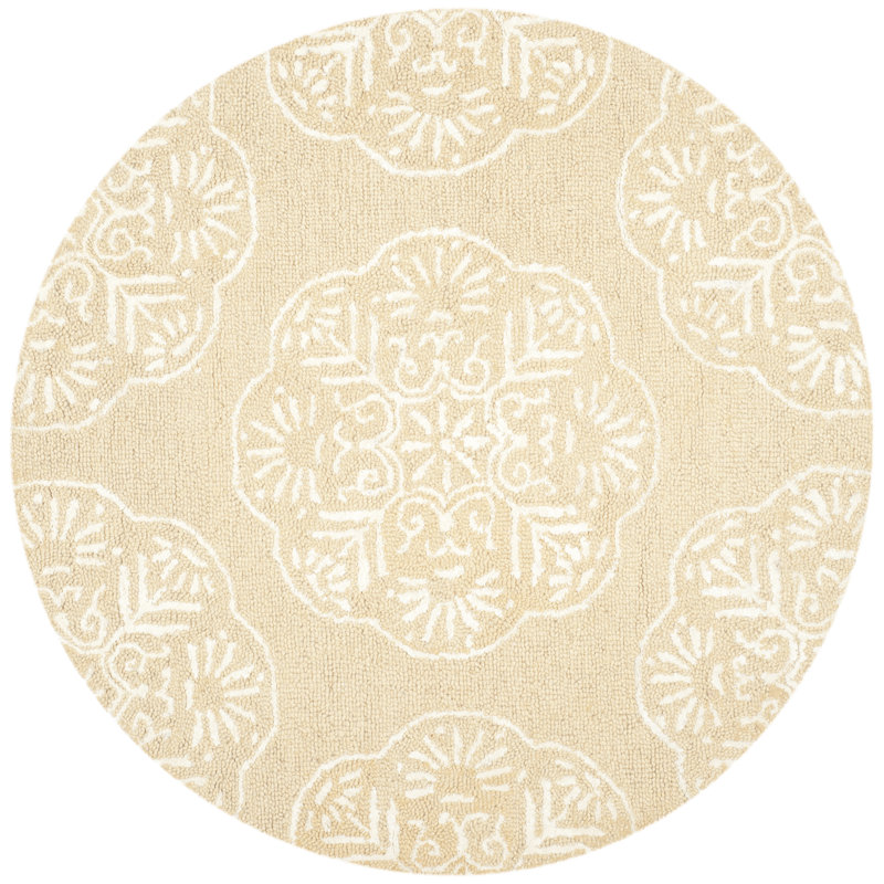 Tapis floral en laine touffeté à la main Bella, Round 5'