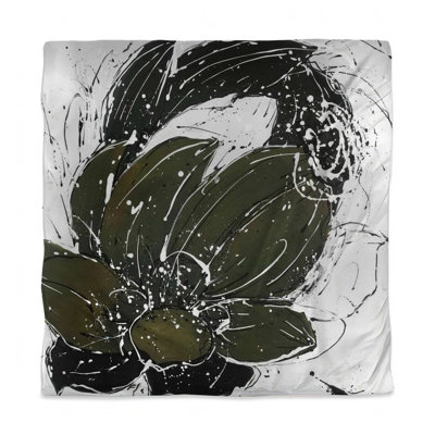 Botanical White Duvet Cover | Abstract Flower Home Decor