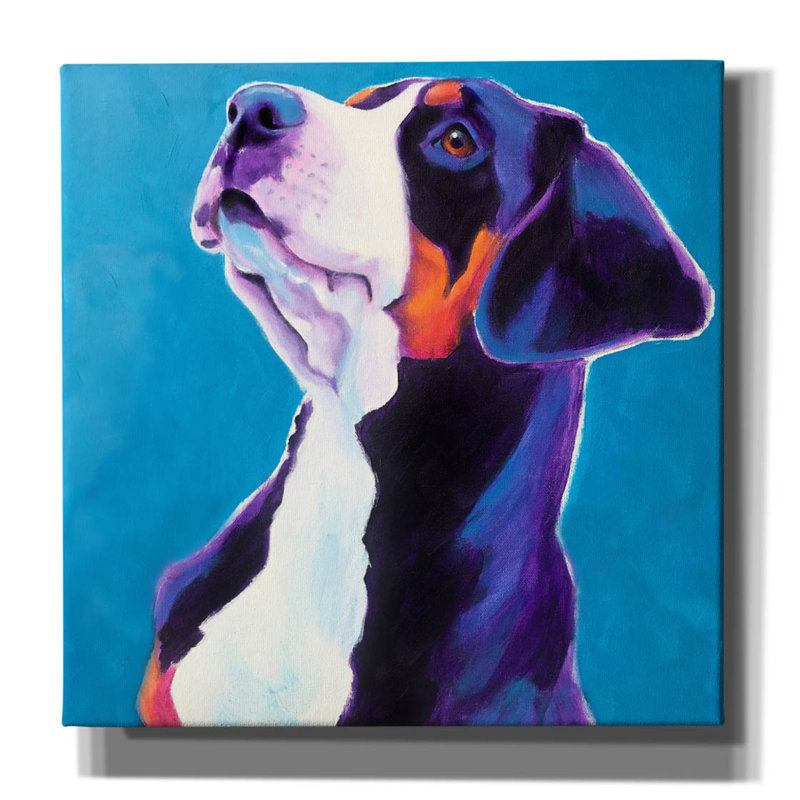 «Swissie - Puppy» par Dawg Painter, H 37 po x l 37 po x P 1,5 po