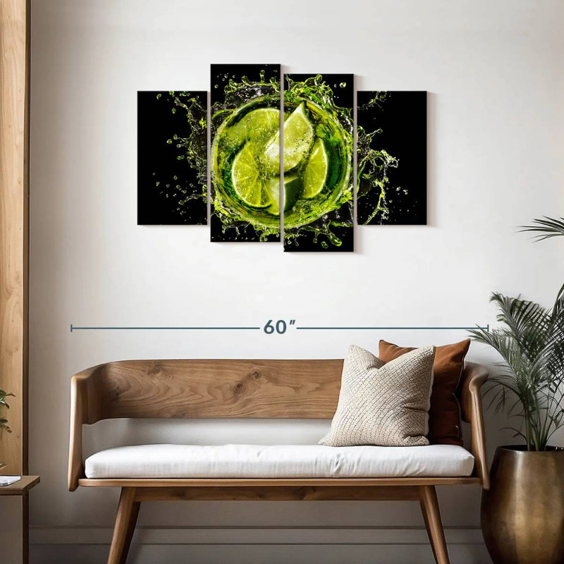 Yarlin Lime Cocktail Splash, H 27 po x l 43 po