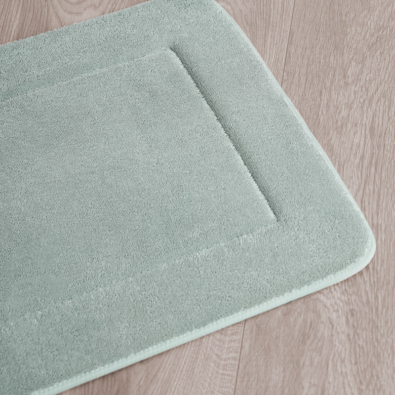 Inglestone Common Non-Slip Bath Rug, Aqua, 17"  x 24"  / 20"  x 32" 
