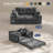 Boneless Convertible Folding Sofa Bed, Sponge Floor Couch with Pillows for Small Space Living Room Bedroom, No-Assembly Required-862164361-862164364