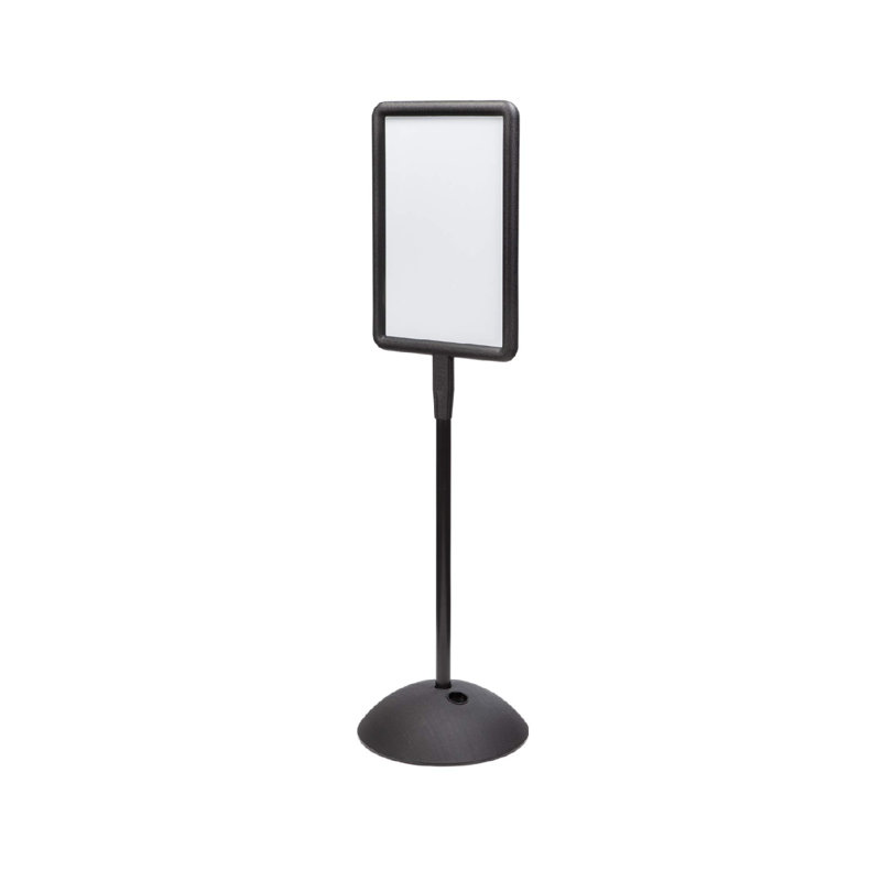 Dry Erase Board Rectangle Sign, Rectangular Dual-Sided And Magnetic For Indoor And Outdoor Use, 65"In Height, Black