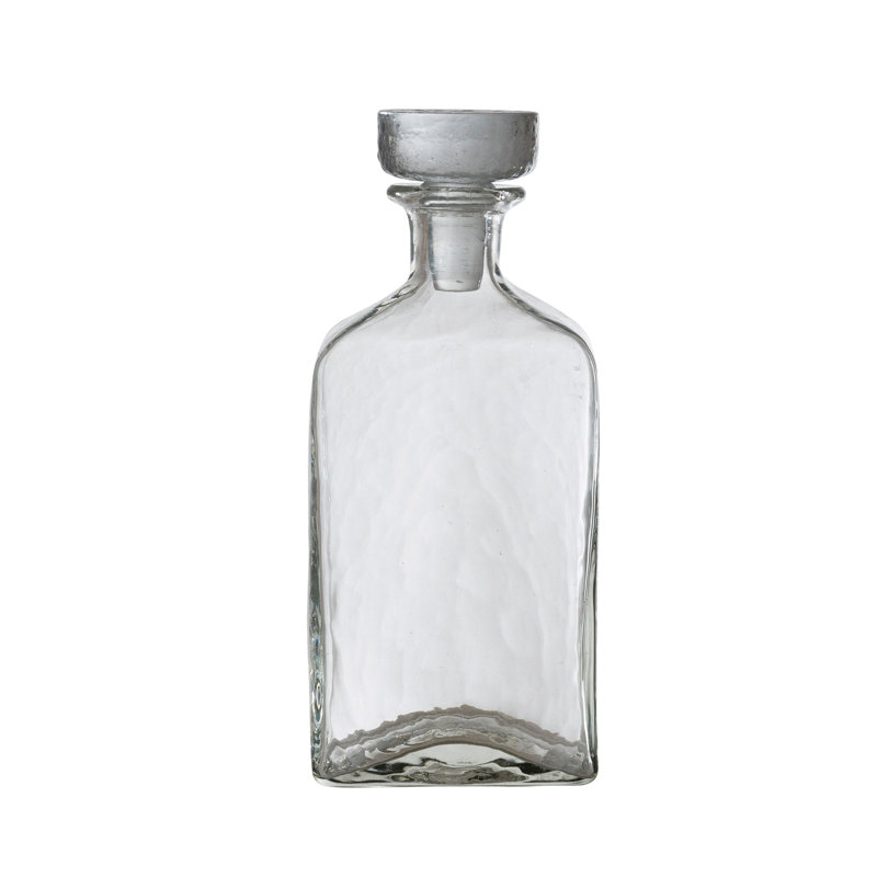 Lyllyan Glass Wine Decanter, 9.5" H x 4" L x 2.5" W