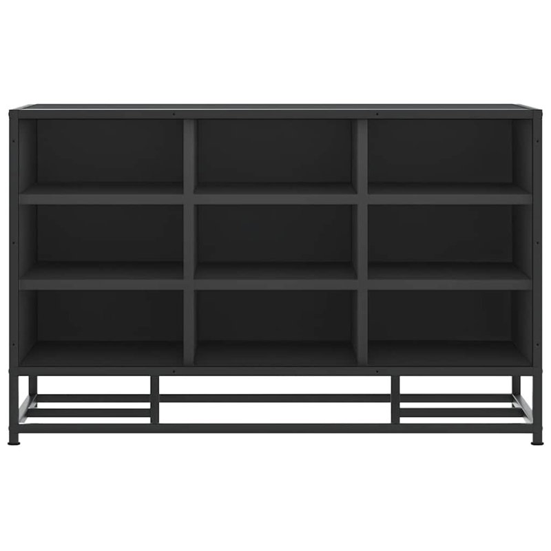 9 Pair Shoe Storage Bench, Black