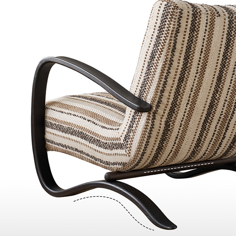 Ergonomic solid wood leisure chair