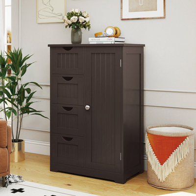 Twanna Bathroom Floor Cabinet, Freestanding Storage Cabinet for Entryway Storage
