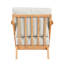 Chaise d'appoint de style Mid-Century de style moderne 1 pièce avec cadre en bois d'hévéa massif et coussins de siège confortables revêtus de chenille beige-1028701958-1028701957