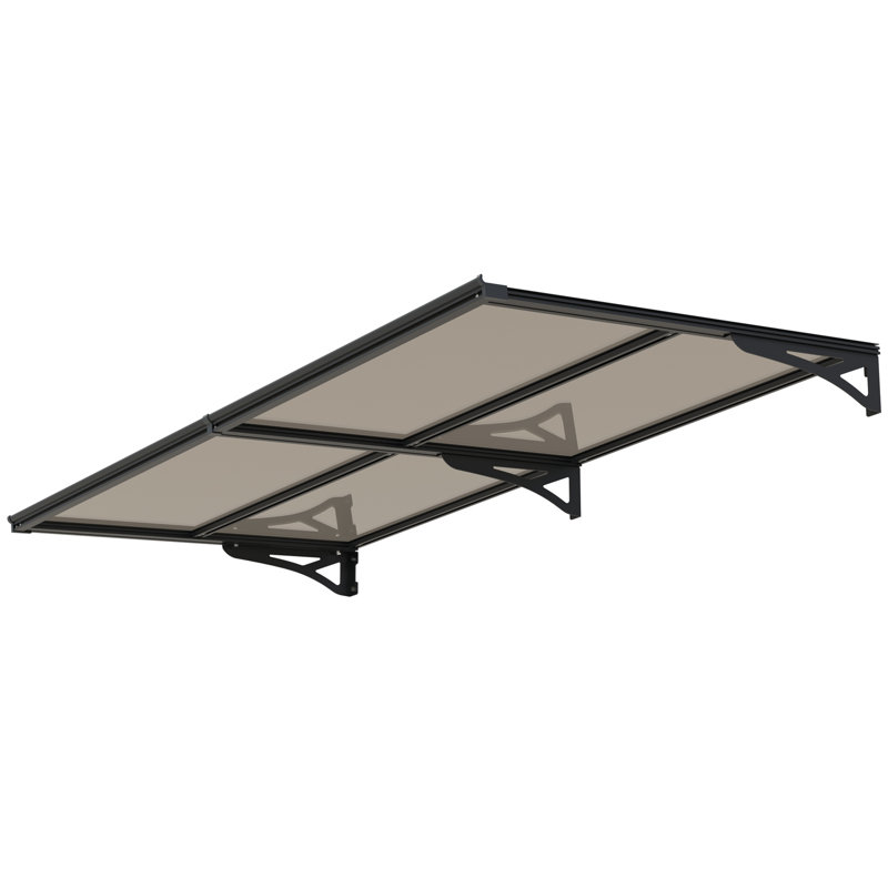 Advaning Polycarbonate Door / Window Awning, 5.8" H x 94.4" W x 35.4" D