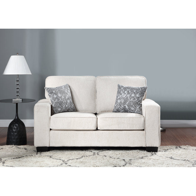2 - Piece Living Room Set, Beige Fabric