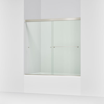 Revel 59.63'' x 55.5'' Double Sliding Bath Door with CleanCoat Technology