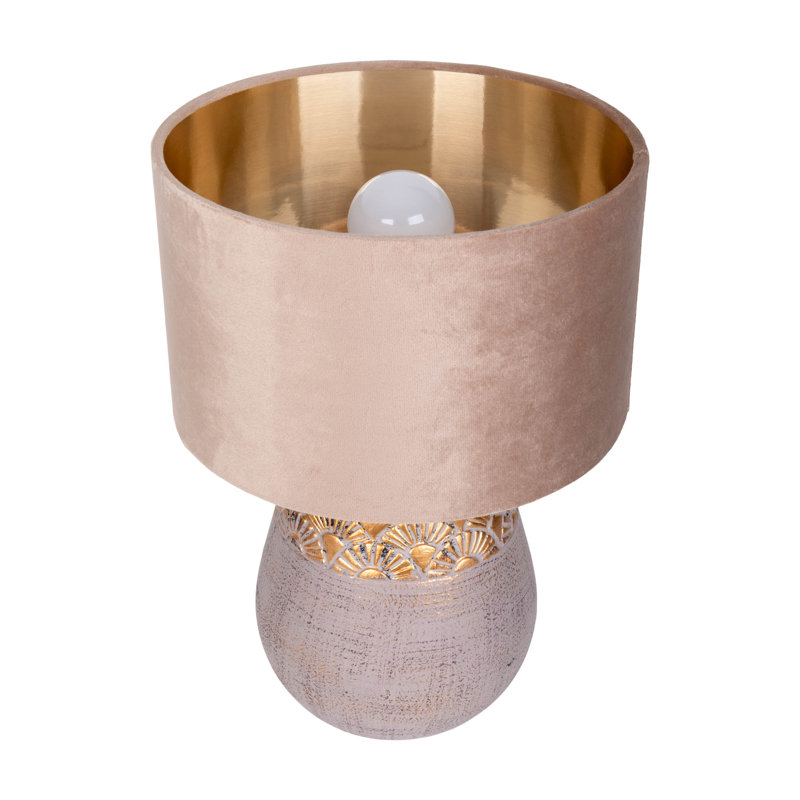 Jamila 49cm Green Globe Table Lamp, Beige