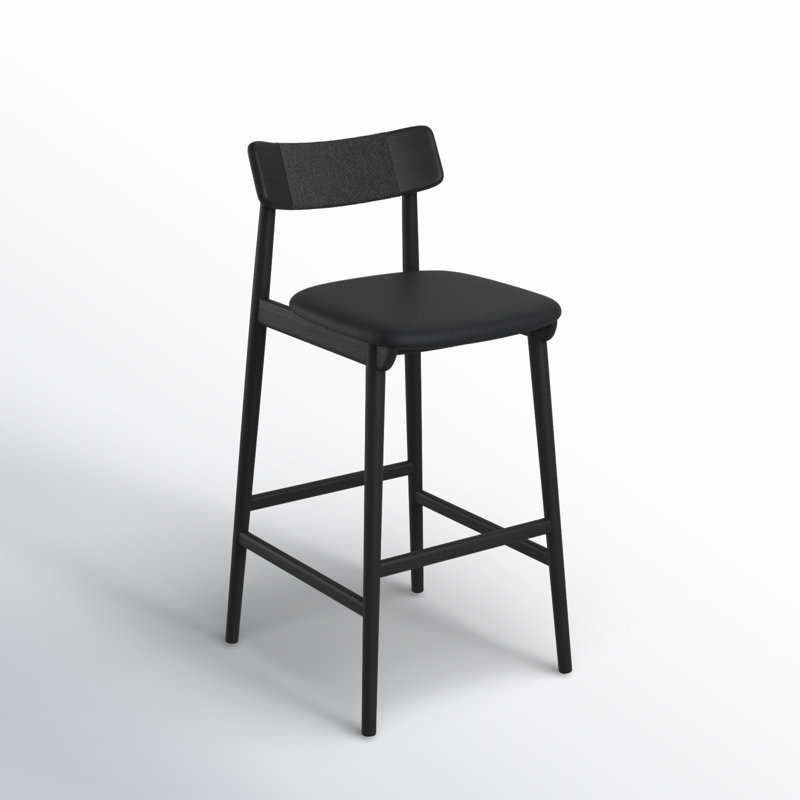 Tabouret de bar Sakina, Noir, Tabouret de bar (siège d'une hauteur de 31,5 po