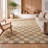 Nigel Modern Farmhouse Woven Jute Checkerboard Natural/Bleach Rug-1472131153