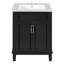 Meuble-lavabo 24 po avec lavabo supérieur, armoire de rangement moderne avec 2 portes à fermeture douce et tablette réglable, structure en bois massif-1109004281