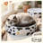  Cat Scratcher Cardboard Bed, Round Scratching Pad For Indoor Cats, Double-sided Usable-1731317336