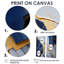 Géode abstraite bleue I - décoration murale surdimensionnée en marbre abstrait-229537157-229537156-229537155