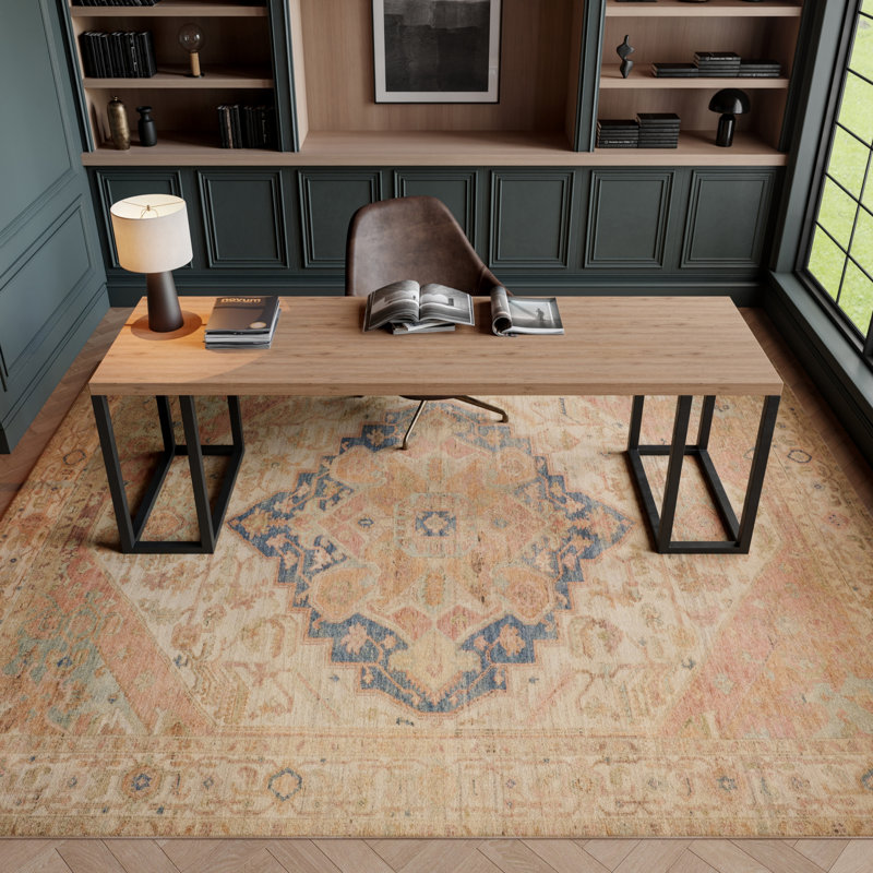 Heriberto Machine Washable Vintage Area Rug, Rectangle 7'10" x 9'10"