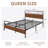 Milligan Metal Platform Bed Frame with Wood Headboard and Footboard-1021911303-1021911320