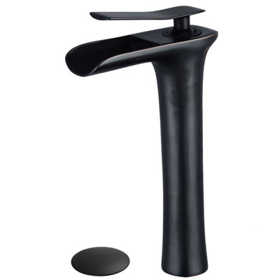 Single-Hole Single-handle Bathroom Faucet with Drain Assembly