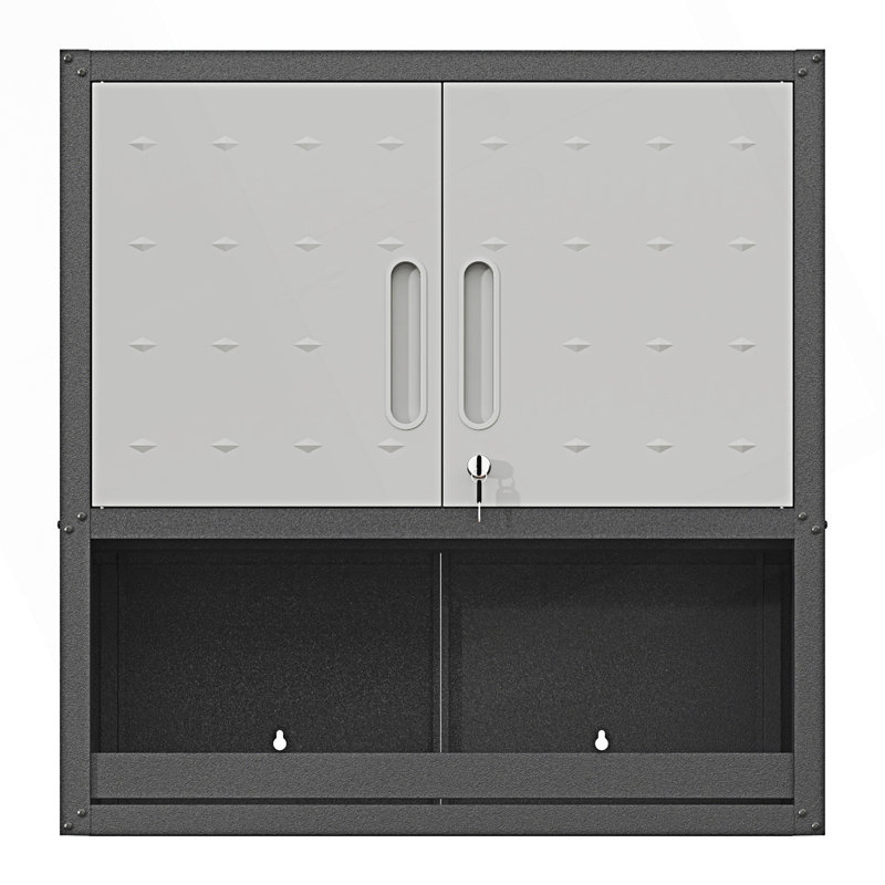 Armoire de rangement murale en métal avec porte verrouillable et 1 tablette