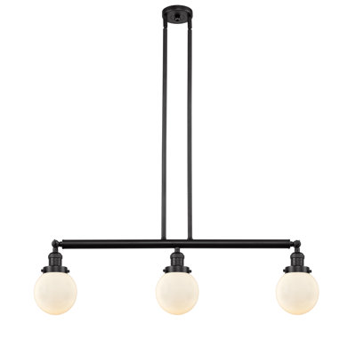 Luminaire suspendu linéaire à 3 lumières pour îlot de cuisine Lorri