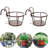 2pcs Hanging Railing Planter Baskets - over the Rail Metal Fence Planters for Patio, Balcony, Porch, or Garden Decoration-1116736291