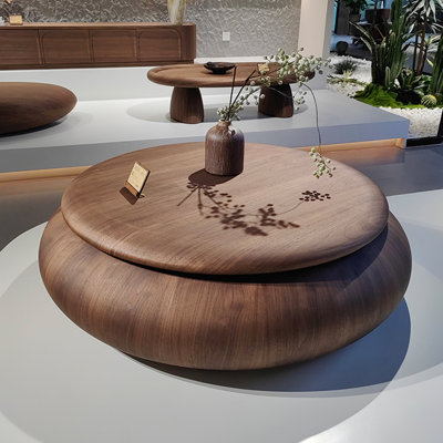 Modern minimalist solid wood coffee table