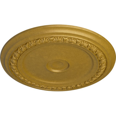 Endurathane Angel Ceiling Medallion, 32 1/4"OD x 3 5/8"ID x 1 1/8"P (Fits Canopies up to 15 3/4"), Hand-Painted Flash Blue Finish
