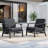 Clinkscales Solid Wood Teak Outdoor Lounge Chair With Cushion And Arms-114983511-114983515