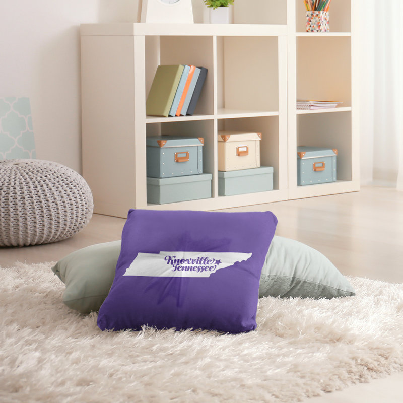Coussin de plancher touffeté, 26 po x 26 po, Mauve, Knoxville