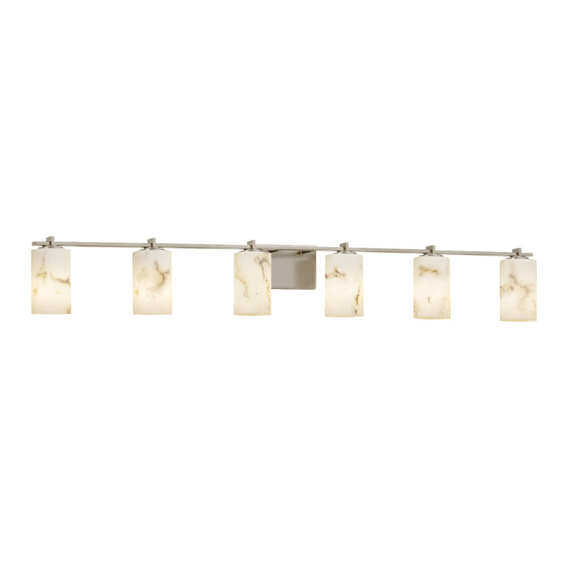 Éclairage pour meuble-lavabo 6 lumières del Keyon, Nickel brossé, Incandescent