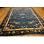 Tapis rectangulaire en laine noué à la main bleu antique de style rectangulaire des années 1920