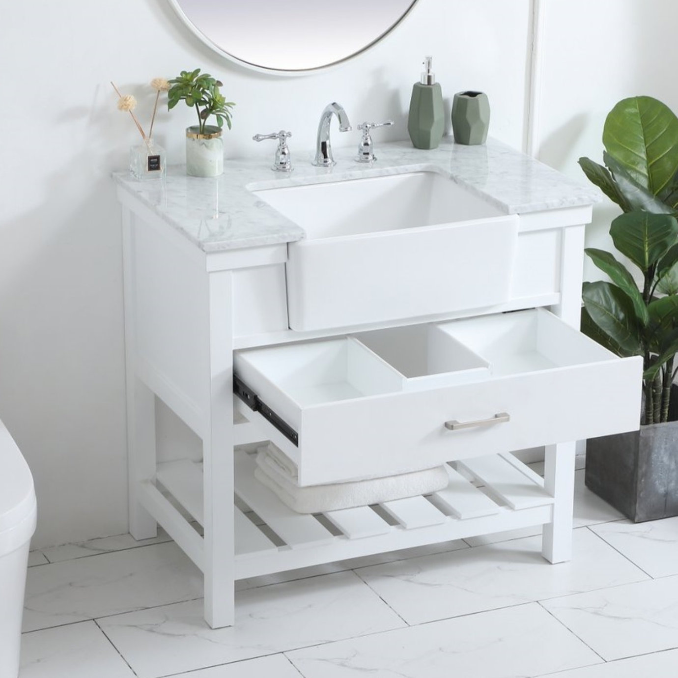Pelaghia 36'' Single Bathroom Vanity, White