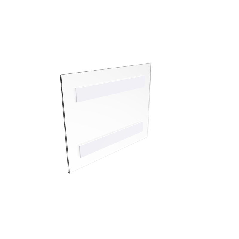 Fixturedisplays® Clear Wall-Mount/ Window Signs Plexiglass Acrylic Feature 11"W X 8.5"H Landscape Frame Wall Mount 12067