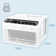 12,000 BTU Window Mounted Inverter Air Conditioner with Supplemental Heat and Remote Control