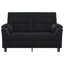 Canapé noir en velours 60,63 x 33,46 x 36,61 pouces-742499325