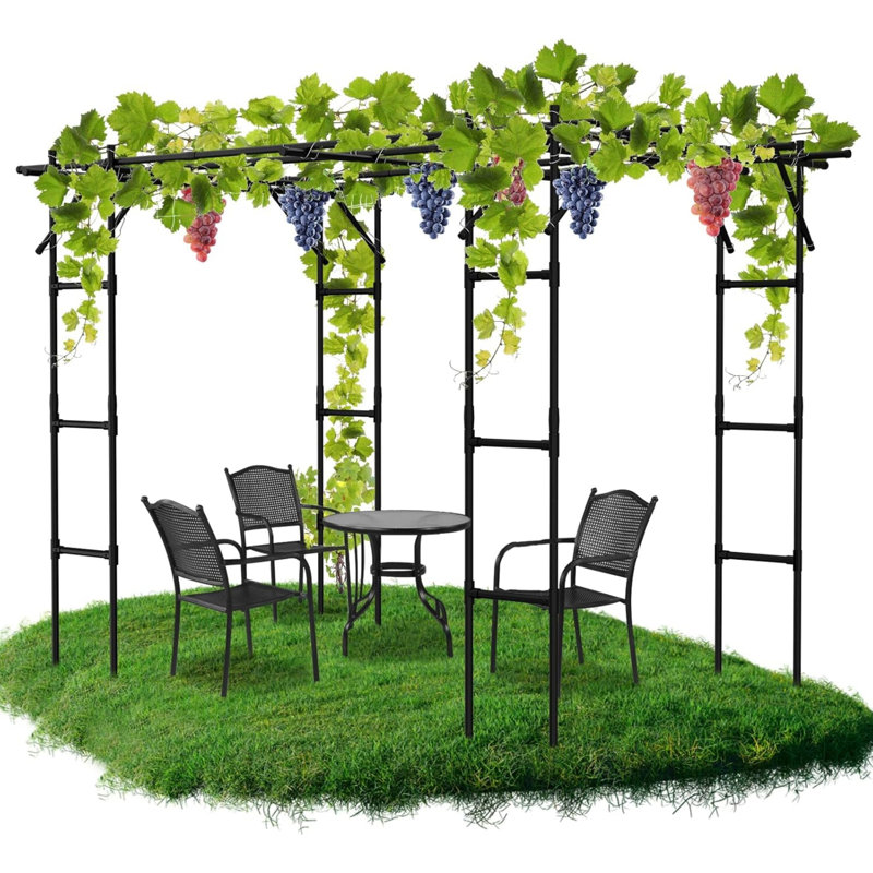 Tall Garden Arch Trellis For Climbing Plants, Large Grape Vine Support Arch Arbour Trellis