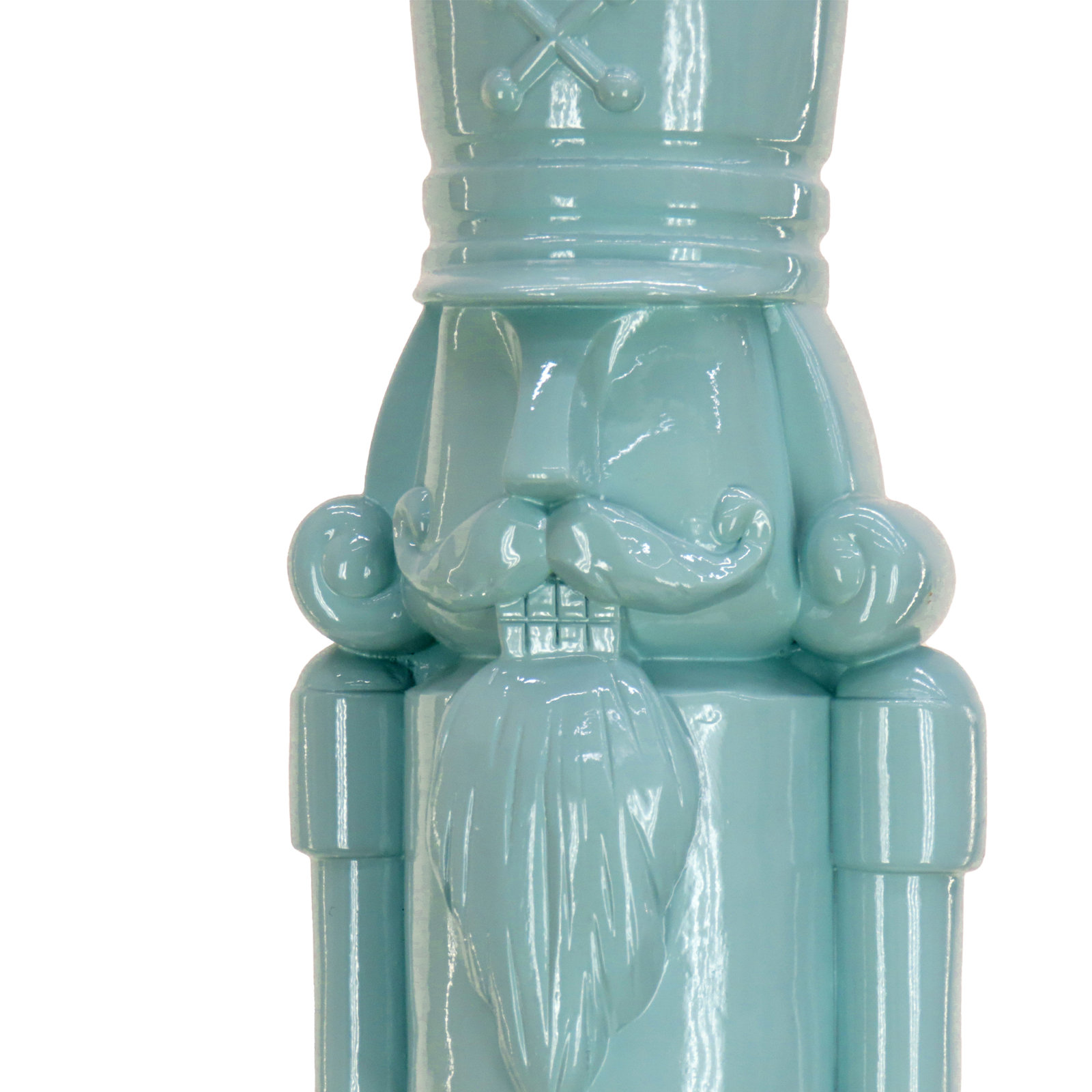 HGTV Cozy Winter Nutcracker Figurine, Light Blue, 13.58" H x 4.33" W x 4.72" D