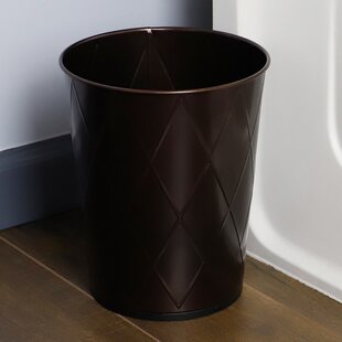  Bath Bliss 9.5 Liter Swing Top Waste Bin Sailor Knot Trash Can, Dimensions: 11.22 x 8.27 x 12.6, Great for Office, Bathroom, Lid  Remove, Grey
