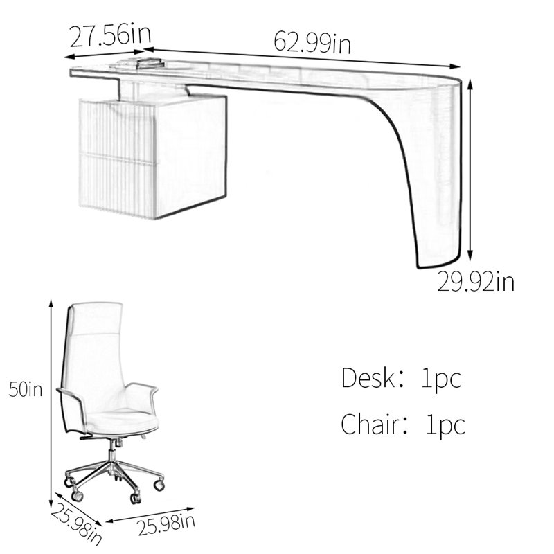 Deckert, Gris / Blanc, H 29,92 po x l 62,99 po x P 27,56 po