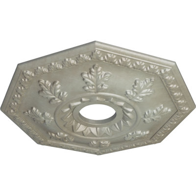 Médaillon de plafond Endurathane Katheryn, DE 18 1/8 po x P 1 1/4 po, finition cuivre poli peint à la main