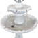 Arcade White Polyresin 2-Tier Solar Fountain with Battery