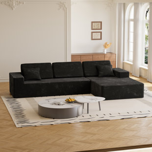 109.5" Cloud Sectional Couch with L-Shape Chaise,Modern Modular Sofa with Deep Seat, Upholstered Couches for Living Room Bedroom Apartments,No Assembly Required