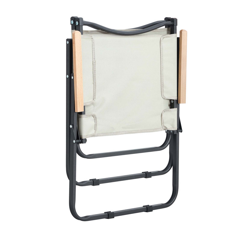 Chaise pliante d'extérieur 2 pièces pour le camping intérieur, extérieur, pique-nique, plage, cour, barbecue, fête, patio, beige