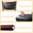 Swivel Stools Set Of 2, Black Faux Leather Upholstered Seat & Solid Wood Footrest, Stool For Kitchen Island & Pub-393817797