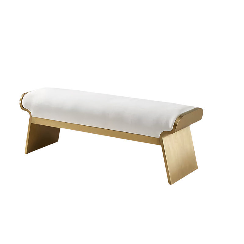 Upholstered Bench, 17.71” H x 70.86” W x 14.17” D