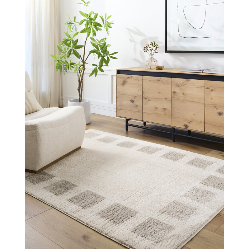 Machine Washable Shaggy Boho Medium Grey Area Rug, Rectangle 140 x 200cm