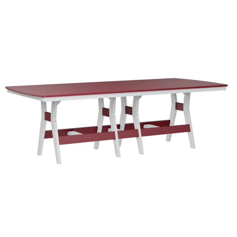 Table rectangulaire à hauteur de comptoir 96 po Berlin Gardens Harbor, H 35,5 po x l 96 po x P 44 po, Rouge écarlate